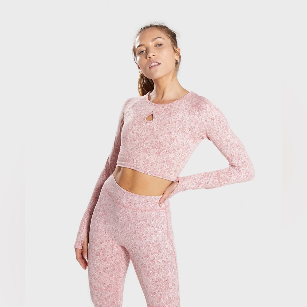 Gymshark Fleur Texture Crop Top